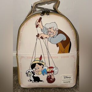 Disney Loungefly Pinocchio Geppetto and Figaro Backpack